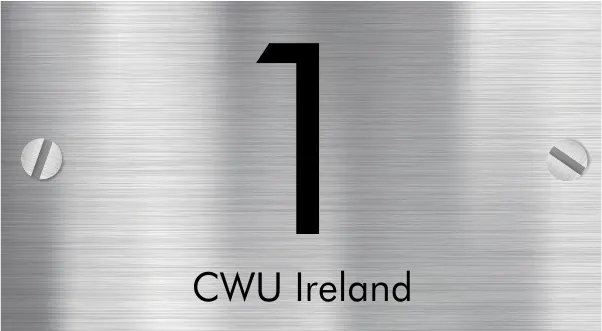 Placă de recunoștință: CWU Ireland